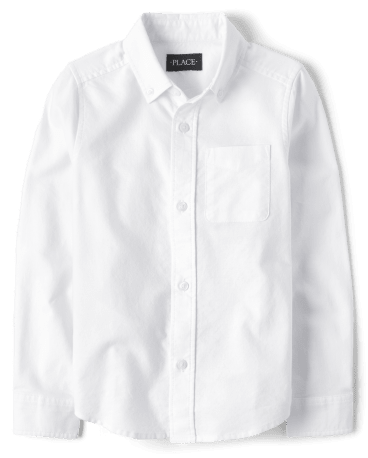 Camisa con botones Oxford de uniforme para niños