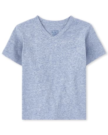 Baby And Toddler Boys Short Sleeve V Neck Top The Children S Place Mazarine Blue