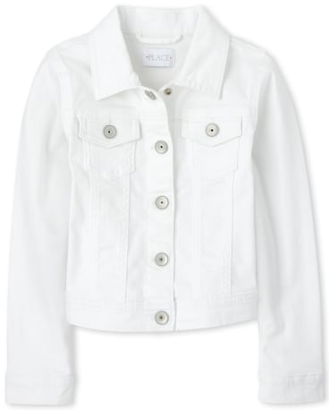 childrens white denim jacket