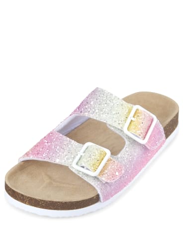 girls rainbow slippers