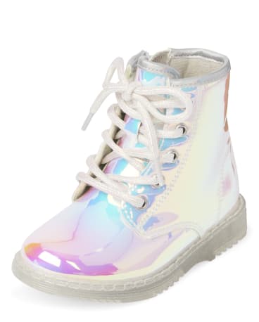girls holographic boots