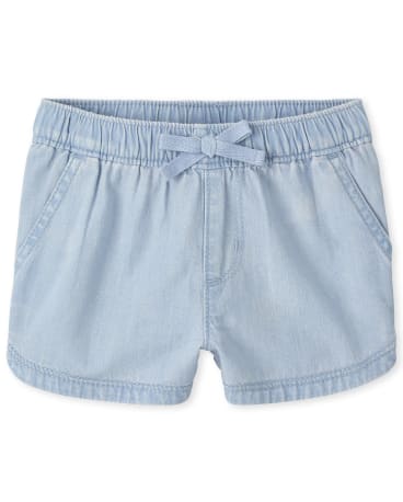The Childrens Place Baby Girls Printed Drawstring Shorts 