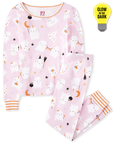 Girls Glow Fa-Boo-Lous Snug Fit Cotton Pajamas