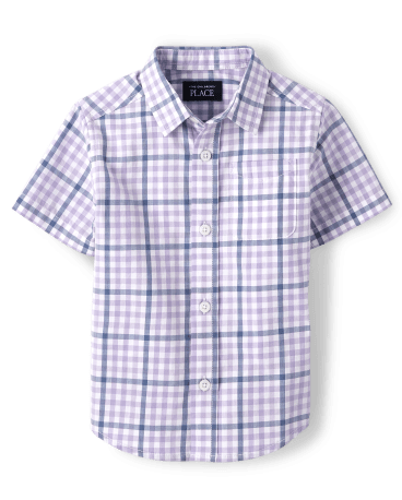 Camisa con botones de popelina a cuadros vichy papá y yo para bebés y niños pequeños