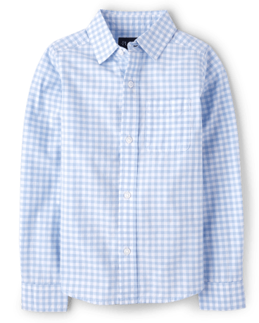 Boys Dad And Me Gingham Poplin Button Down Shirt