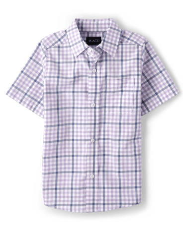 Boys Dad And Me Gingham Poplin Button Down Shirt