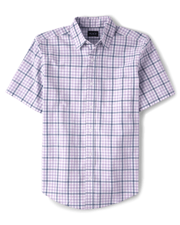 Mens Dad And Me Gingham Poplin Button Down Shirt