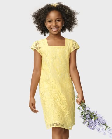 Vestido recto de encaje para niñas Mami y yo