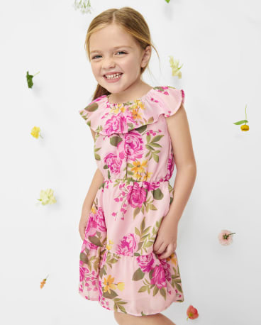 Baby And Toddler Girls Mommy And Me Floral Tiered Dress