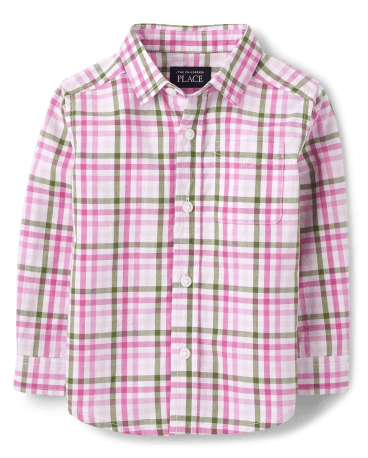 Camisa con botones de popelina a cuadros vichy papá y yo para bebés y niños pequeños
