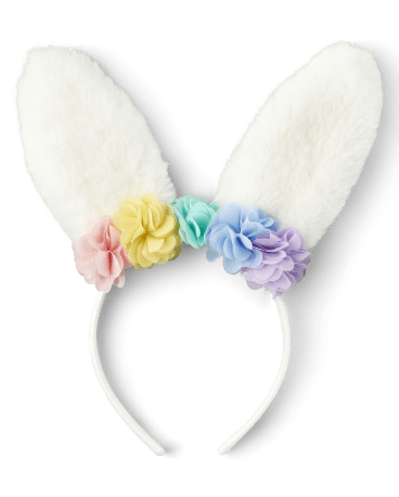 Girls Floral Bunny Ears Headband