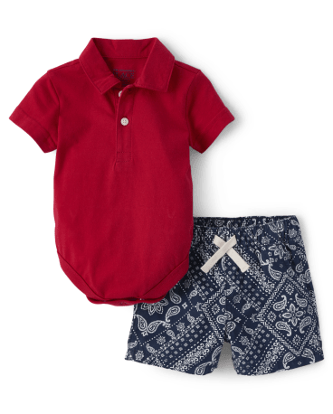 Baby Boys Matching Family Bandana Outfit Set