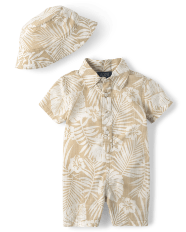 Baby Boys Matching Family Tropical Romper Outfit Set