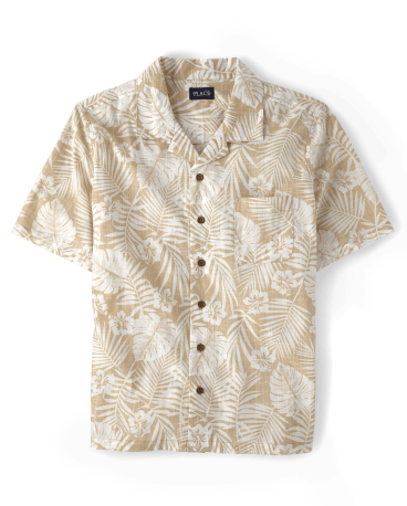 Mens  Matching Family Tropical Button Up Shirt