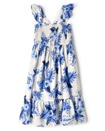 Girls Matching Family Floral Tiered Dress