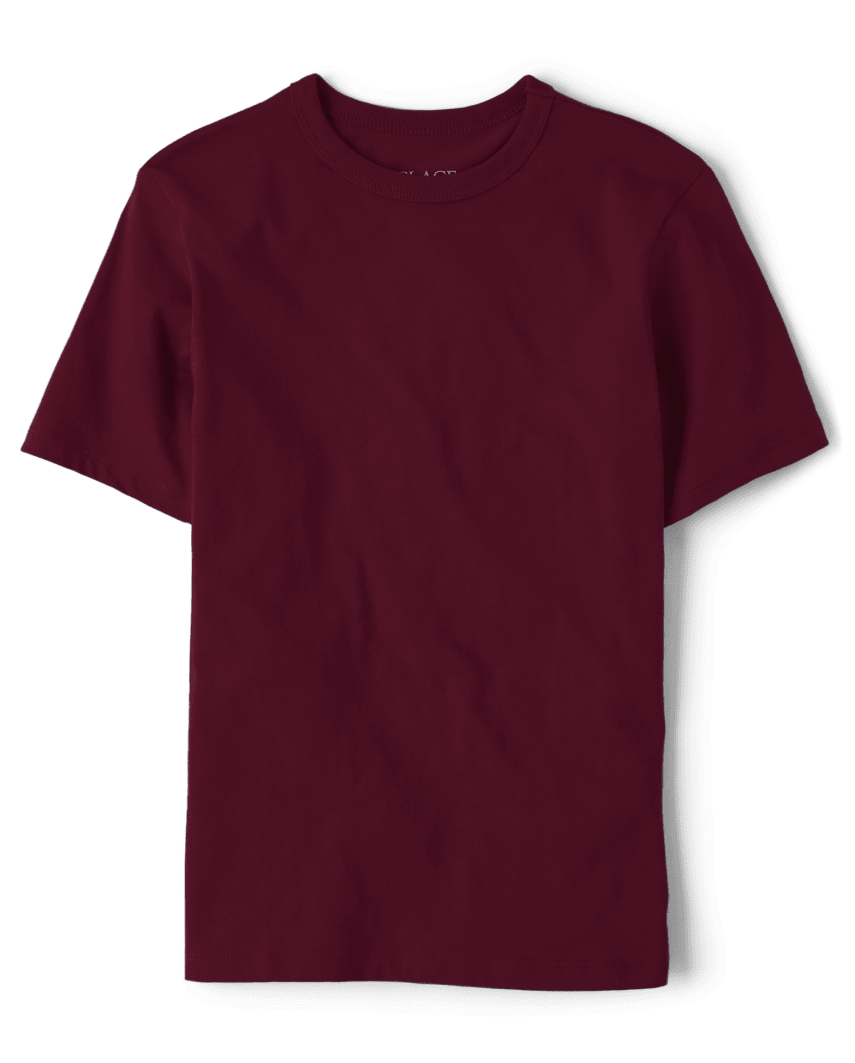 The Children's Place Boys T-Shirt | Size 2XL (16) | Burgundy | 100% Cotton