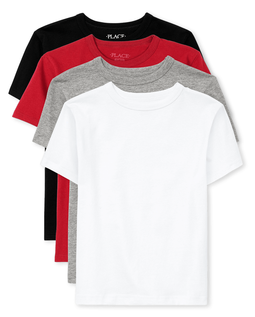 The Children's Place Boys T-Shirt 4-Pack | Size XS (4) | 100% Cotton
