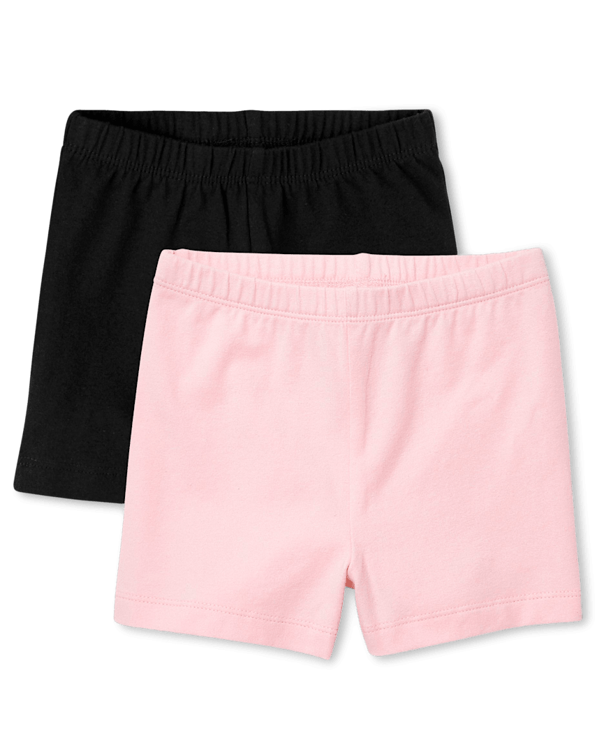 The Children's Place Toddler Girls Cartwheel Shorts 2-Pack | Size 18-24 M | Cotton/Spandex