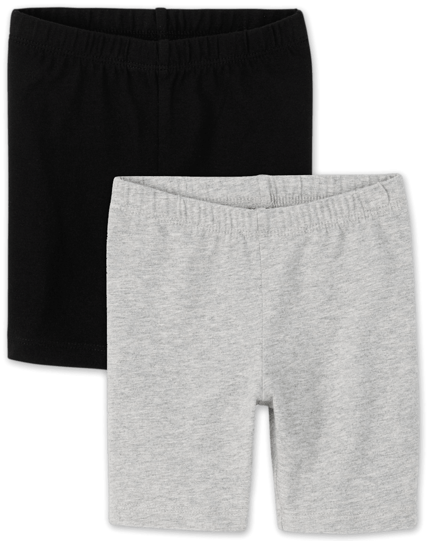 The Children's Place Toddler Girls Bike Shorts 2-Pack | Size 12-18 M | Cotton/Spandex