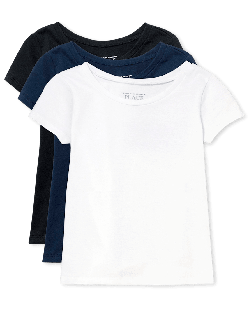 The Children's Place Toddler Girls T-Shirt 3-Pack | Size 5T | 100% Cotton