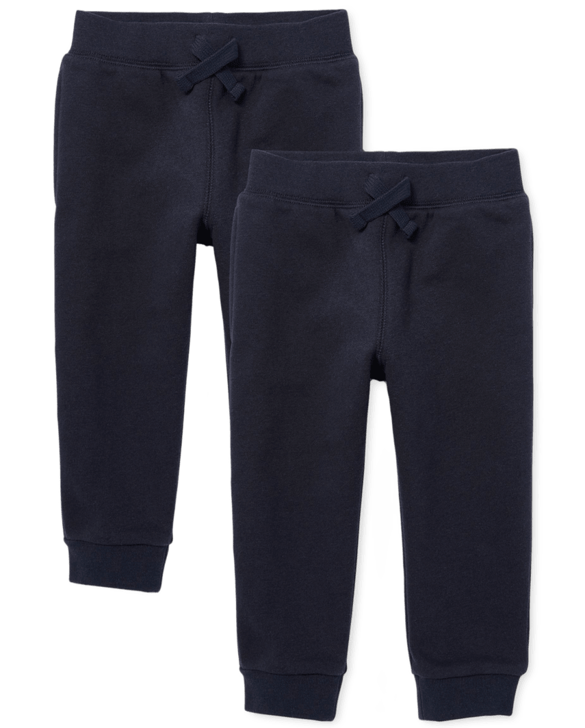 The Children's Place Baby And Toddler Boys Fleece Jogger Pants 2-Pack | Size 12-18 M | Blue | 100% Cotton