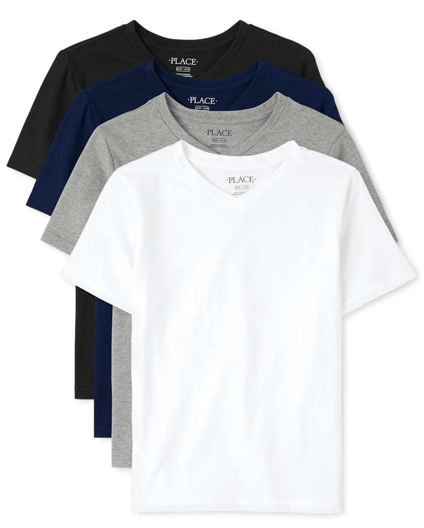 The Children's Place Boys T-Shirt 4-Pack | Size Large (10/12) | 100% Cotton
