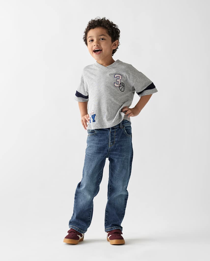 The Children's Place Toddler Boys Relaxed Jeans | Size 9-12 M | Blue | Cotton