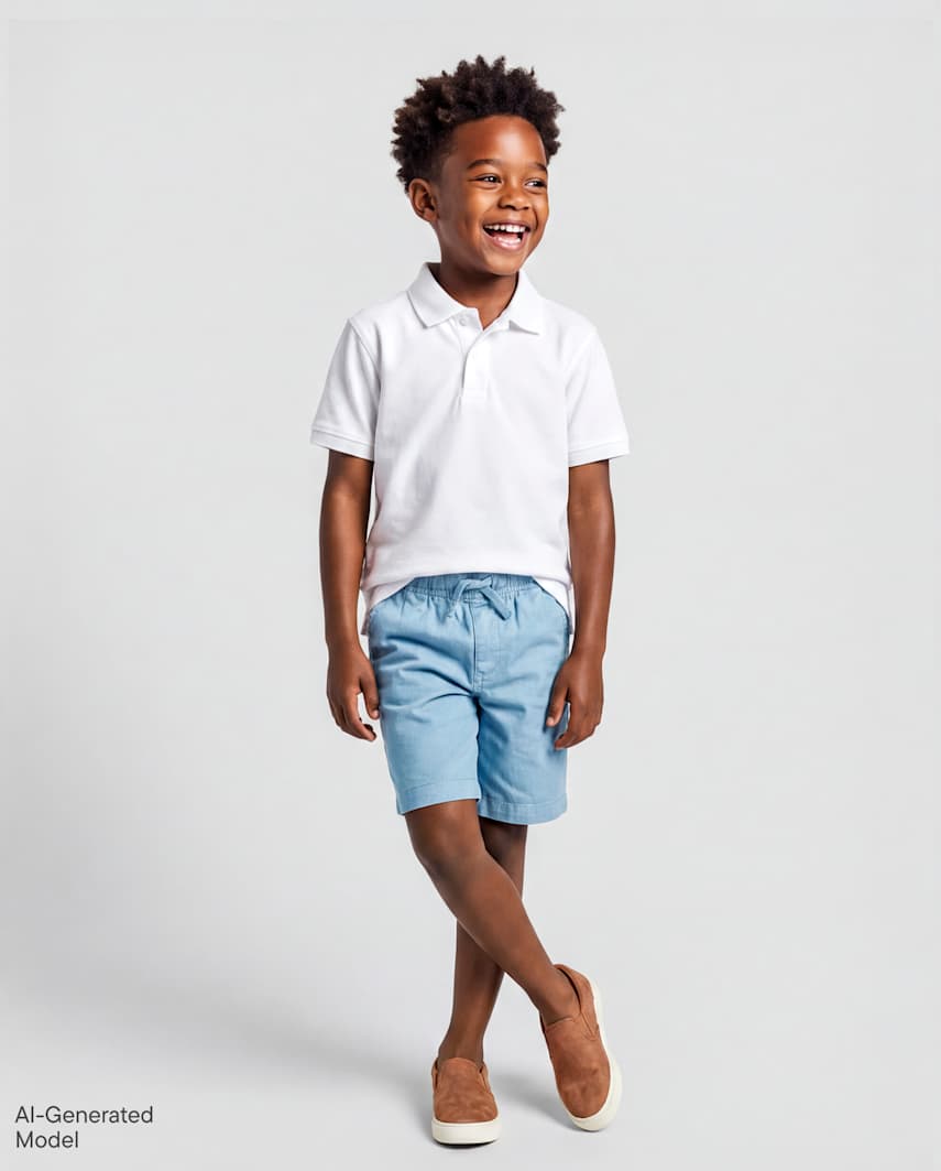 The Children's Place Boys Pull On Shorts | Size 8 | Blue | Cotton