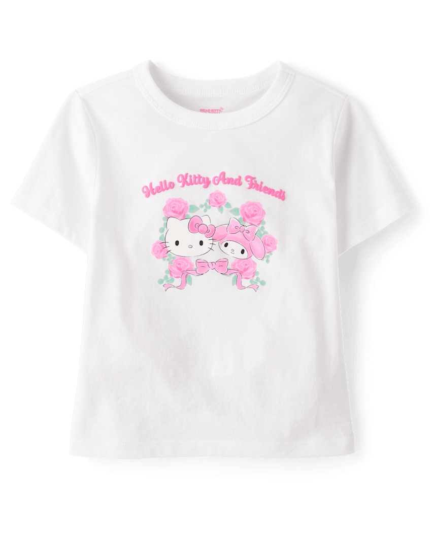 The Children's Place Toddler Girls Hello Kitty® And Friends Puff Print Graphic T-Shirt | Size 2T | White | Cotton/Polyester
