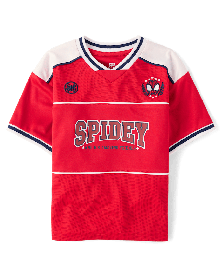 The Children's Place Toddler Boys Spidey™ Soccer Jersey | Size 5T | Red