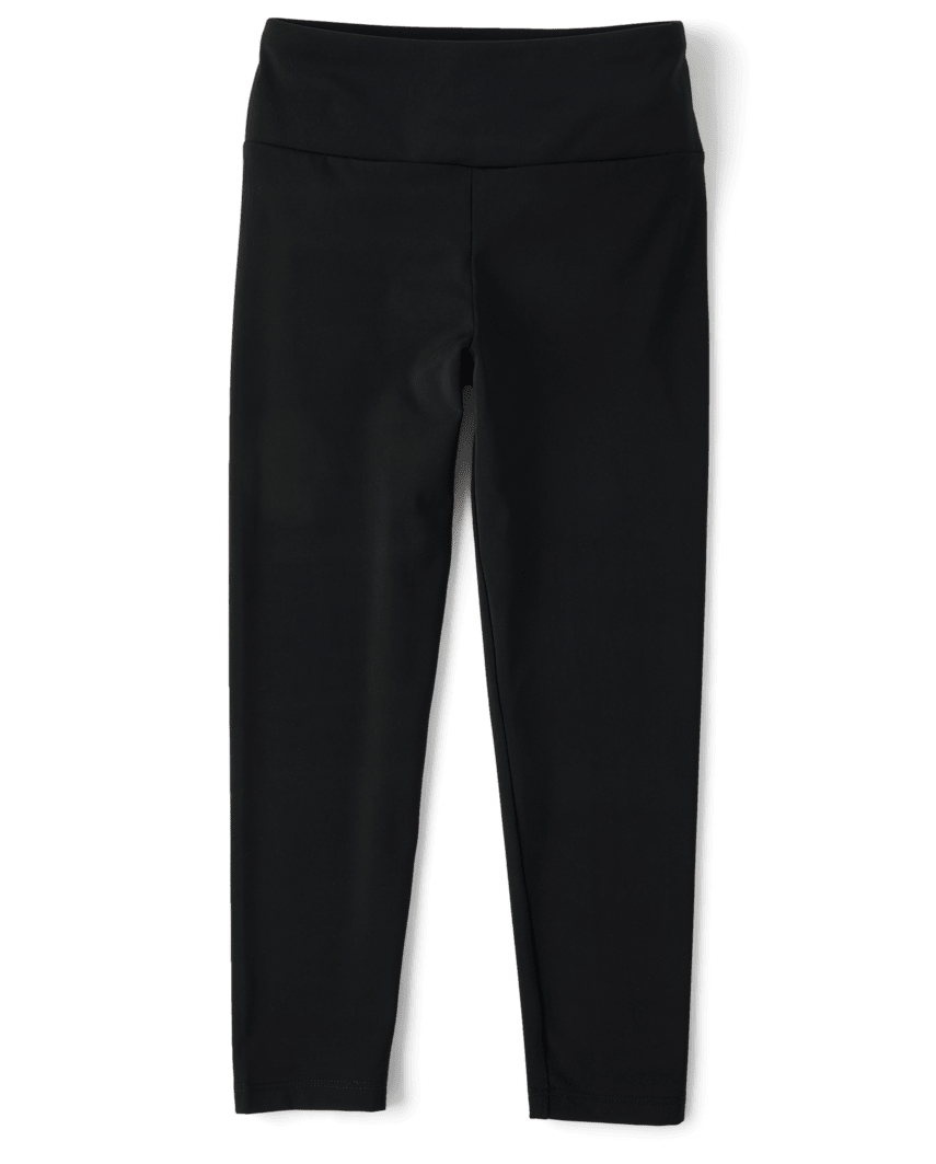 The Children's Place Girls Soft Shine Leggings | Size Large (10/12) | Black | Nylon/Spandex