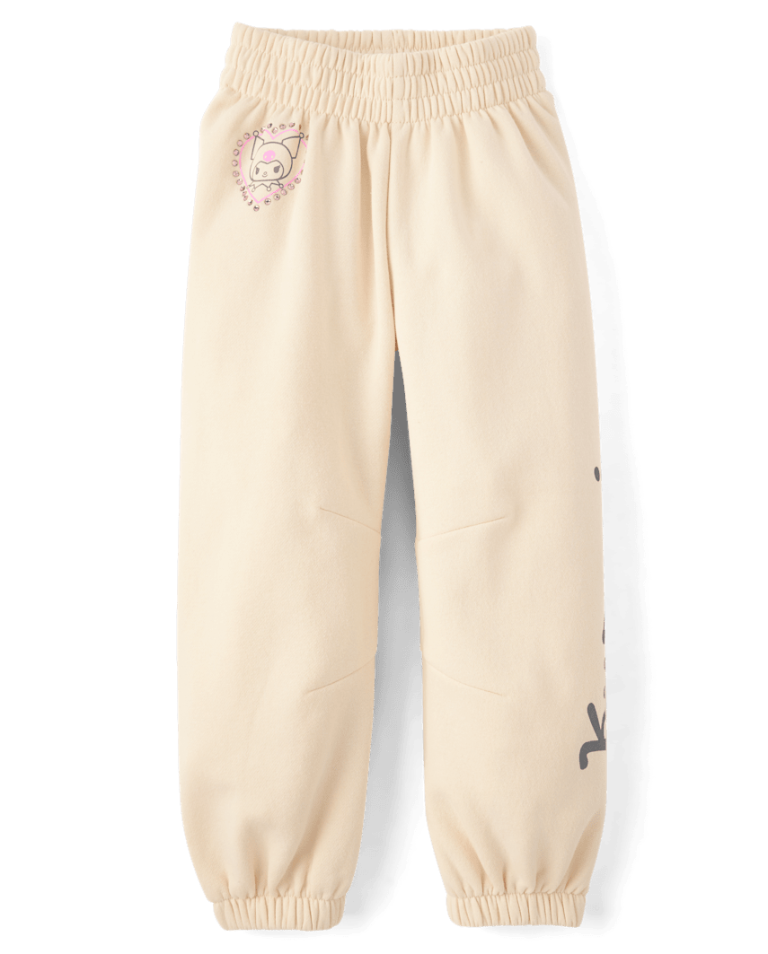 The Children's Place Girls Hello Kitty® And Friends Premium Fleece Barrel Sweatpants | Size 2XL (16) | Cream | Cotton/Polyester