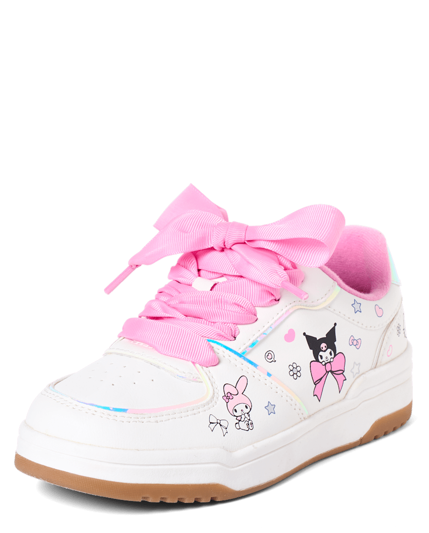 The Children's Place Girls Hello Kitty® And Friends Low Top Sneakers | Size YOUTH 6 | White | 100% Faux Leather