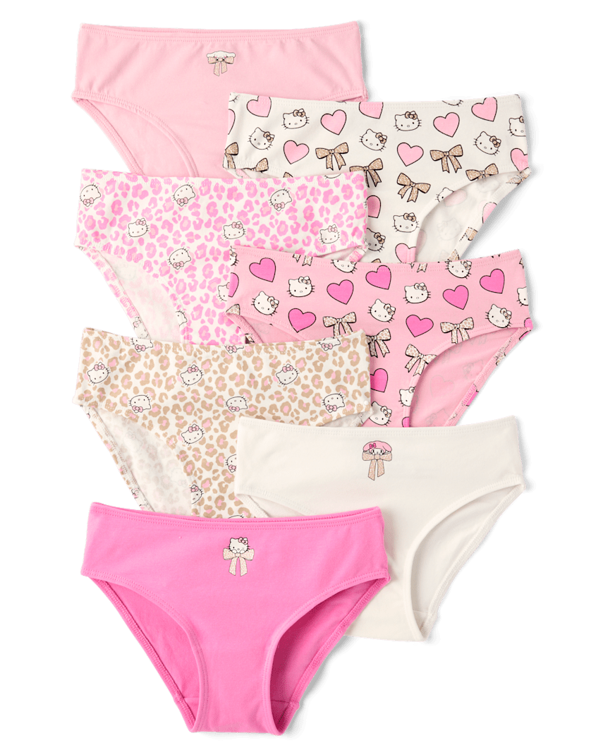 The Children's Place Girls Hello Kitty® And Friends Bikini Underwear 7-Pack | Size 2XL (16) | Pink | Cotton/Spandex