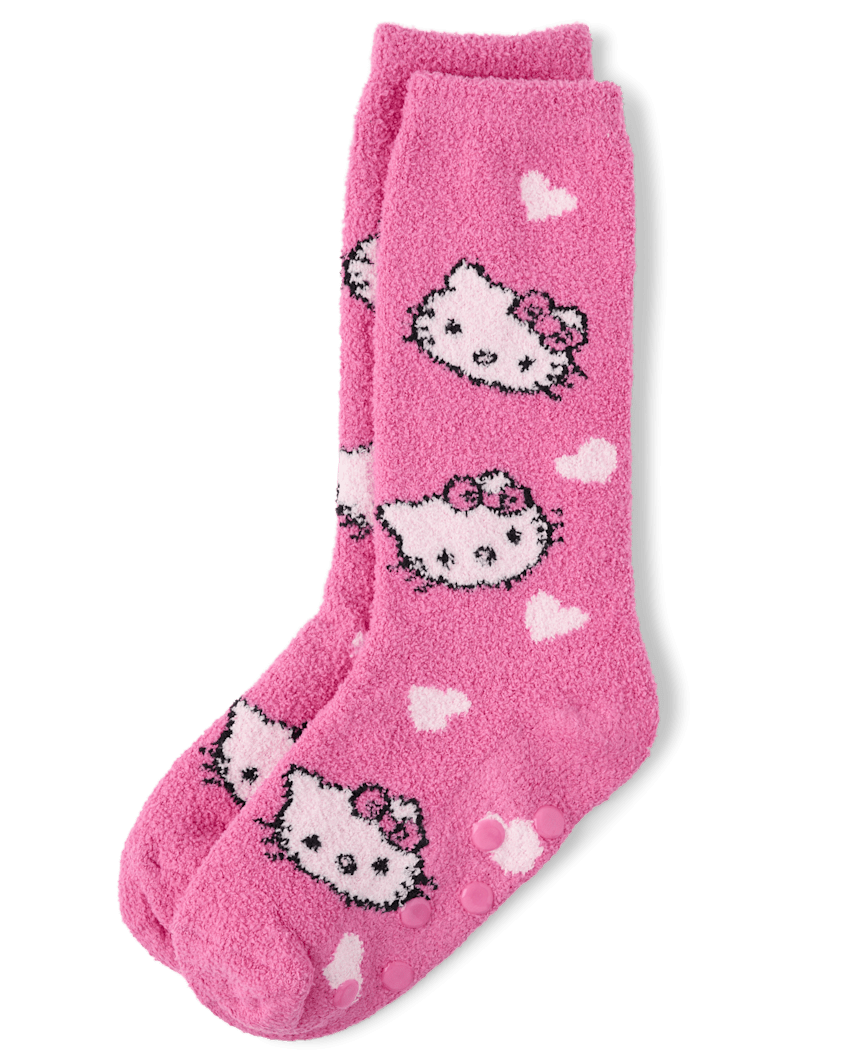 The Children's Place Girls Hello Kitty® Cozy Socks | Size 3-6 YOUTH | Polyester/Spandex