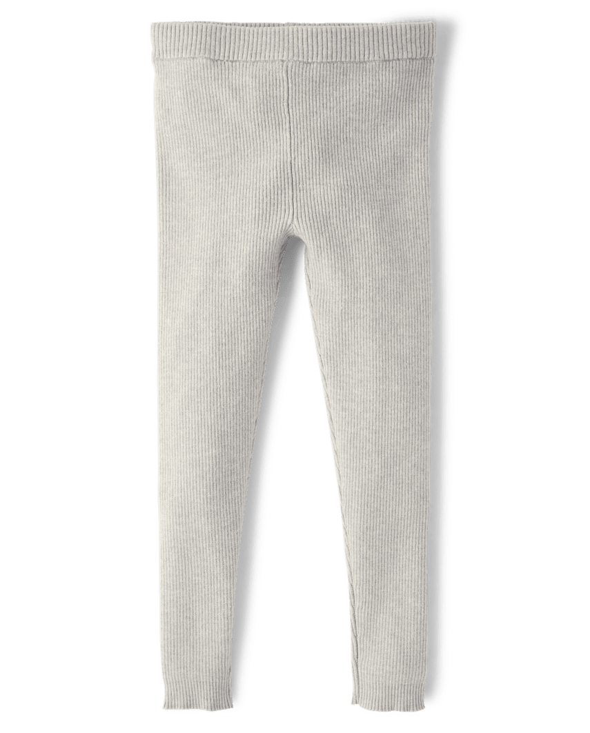 Gymboree | Girls | Ribbed Sweater Leggings - Little Essentials in Gray | Size 12-18 M | Polyester/Nylon
