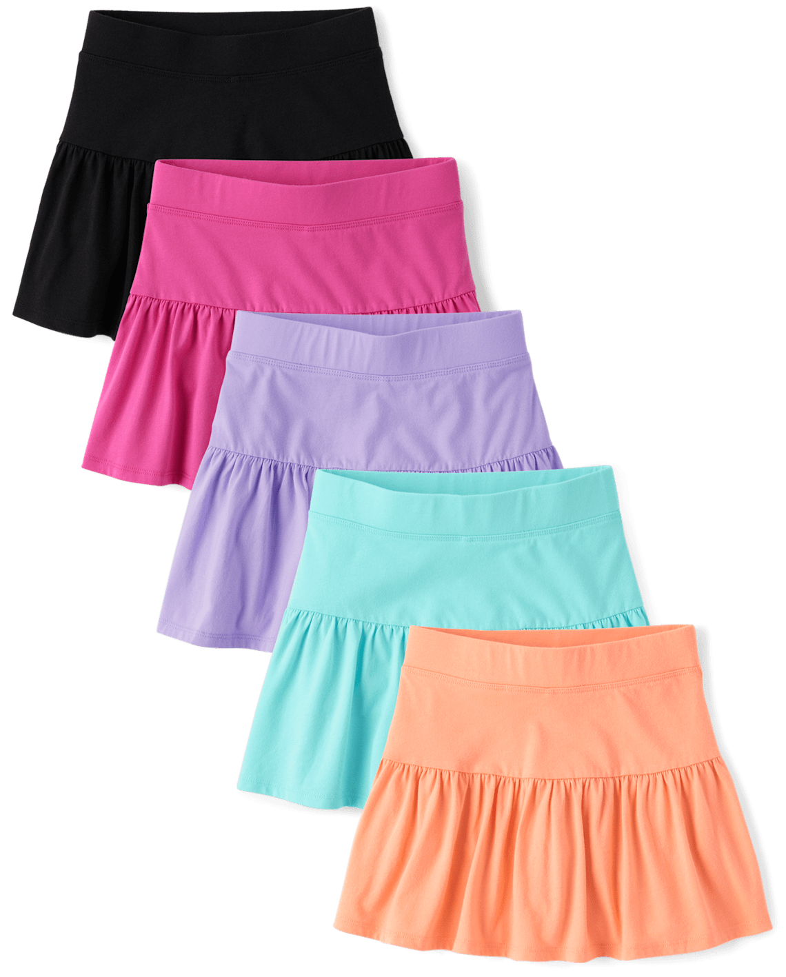 Product image for Girls Tiered Skort 5-Pack