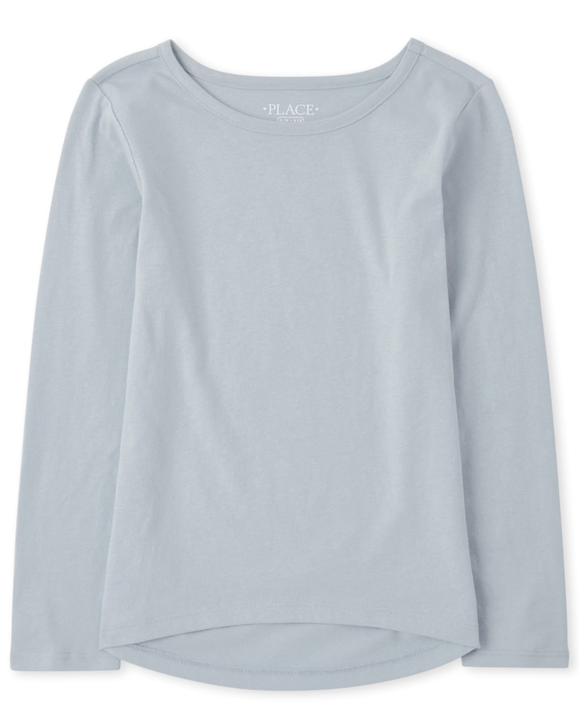 The Children's Place Girls Basic Layering Tee (Size: S in Smoky Blue)