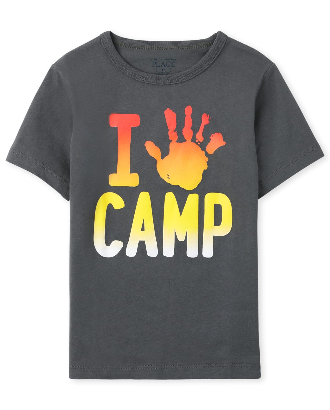 The Children's Place Toddler Boys Camp Graphic Tee (Size: 3T in Black Ice)