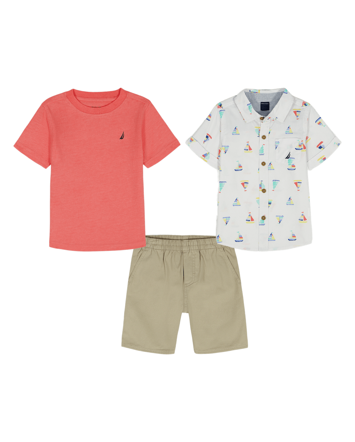 Nautica 3-Piece Outfit Set Pink 3T 1