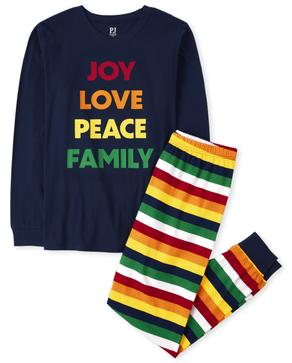 The Children's Place Unisex Matching Family Peace Love Joy Cotton Pajamas