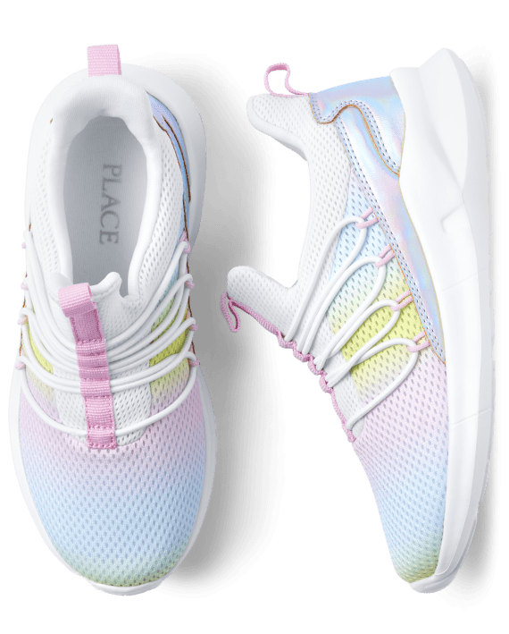 The Children's Place Girls Rainbow Ombre Running Sneakers (various size)