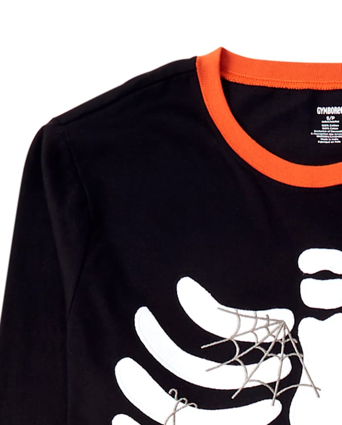 Mens Matching Family Skeleton Cotton 2-Piece Pajamas