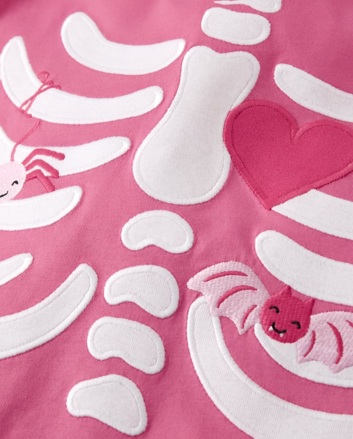 Womens Matching Family Skeleton Cotton 2-Piece Pajamas