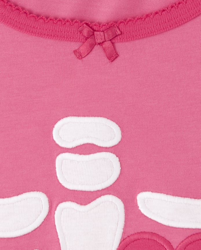 Womens Matching Family Skeleton Cotton 2-Piece Pajamas
