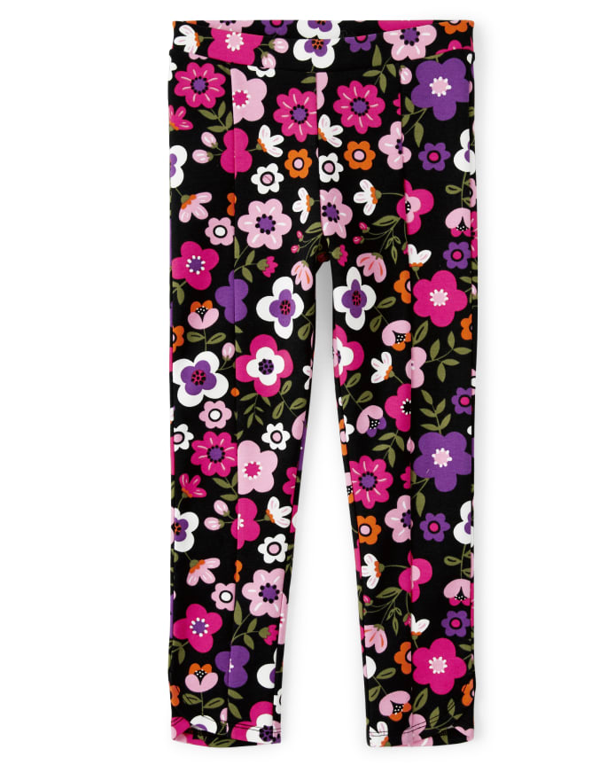 Girls Floral Ponte Jeggings - Tree House