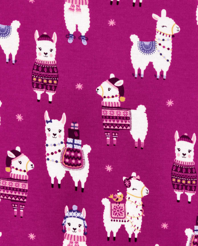 Girls Llama Peplum Top - Little Llamas