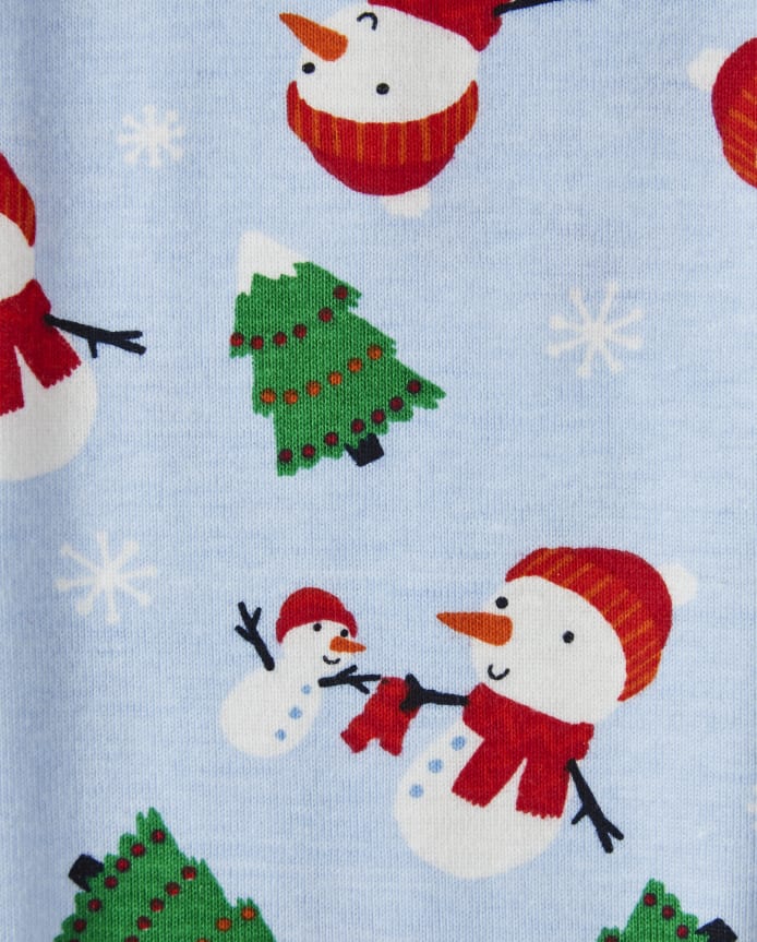 Kids Snowman Cotton 2-Piece Pajamas