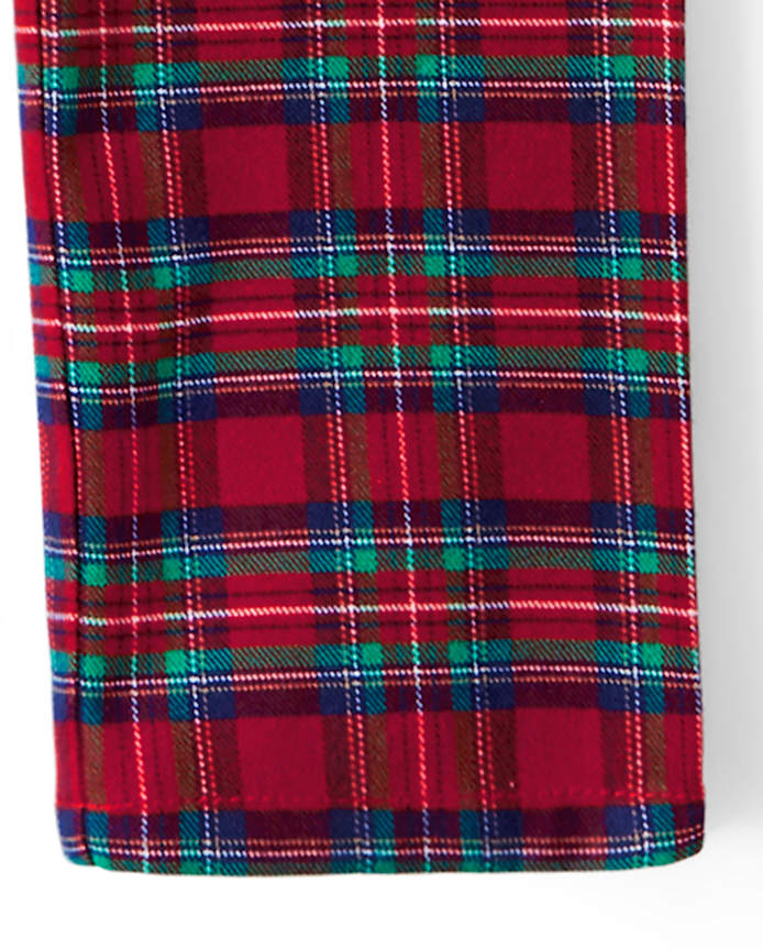 Boys Plaid Dress Pants - Family Celebrations Red
