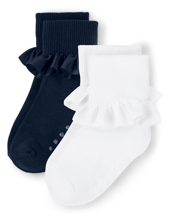 Lot de 2 chaussettes à volants Fille - Uniforme